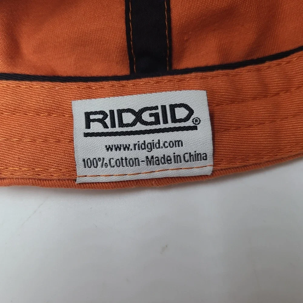 Ridgid Hat Strapback Orange Black Tool Brand Construction Workwear Casual Men